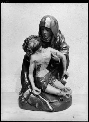 Baden-Baden Klosterkirche Heilig-Grab Darstellung Pieta (um 1480) aus Lindenholz - Fassung modern / Höhe 0,68 m