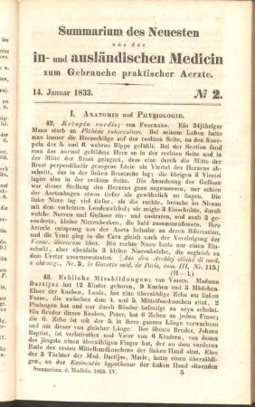 14. Januar 1833. No 2.