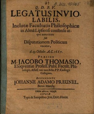 Legatus inviolabilis