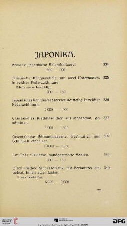 Japonika (Nr. 334-354)
