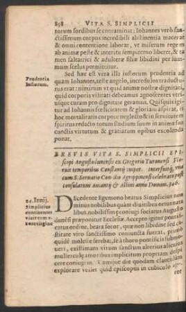 Brevis Vita S. Simplicii Episcopi Augustodunensis ...