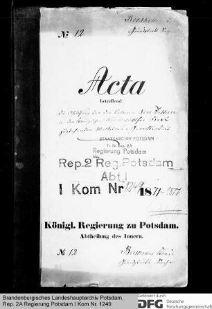 Ablösung der der Kolonie Neu-Zittau in der Friedersdorfer Forst zustehenden Waldstreugerechtigkeit