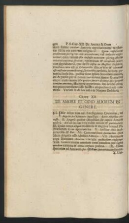 Caput XII. De Amore Et Odio Aliorum In Genere.