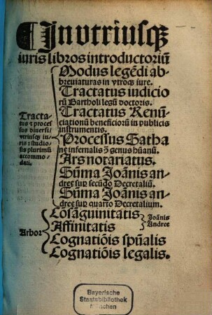 In utriusque iuris libros Introductorium