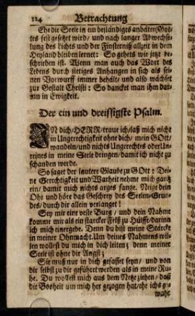 124-134, Der XXXI. - XXXIII. Psalm