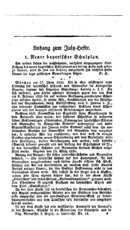 Anhang zum July-Hefte