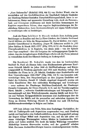 Schuldt, Harald H. :: H. Schuldt, Geschichte einer Reederfamilie und ihrer Unternehmungen 1868 - 1968 : Hamburg, 1968