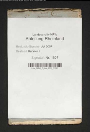 Heberegister der Godesberger Fahrpacht