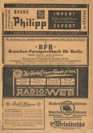1948: Amtliches Fernsprechbuch für Berlin