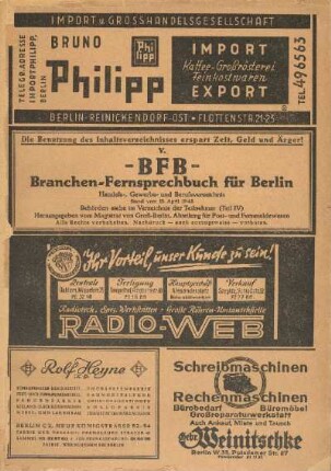 1948: Amtliches Fernsprechbuch für Berlin