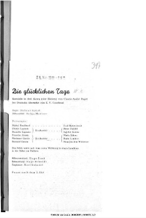 Die glücklichen Tage