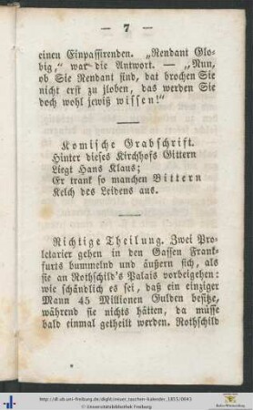 Richtige Theilung.