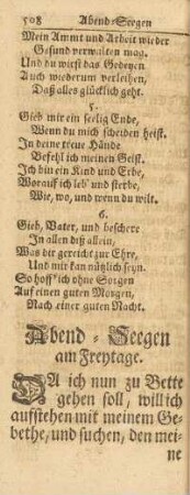 Abend-Seegen am Freytage