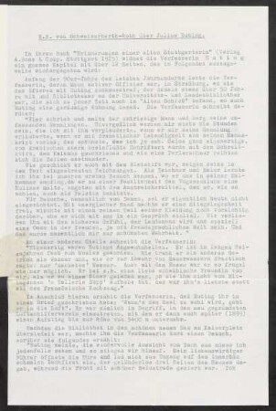 129 E.M. von Schweizerbarth-Roth über Julius Euting
