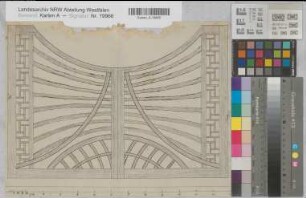 Torgitter Anf. 19.Jh. 10 Fuß = 25,65 cm 30 x 38 Zeichnung Romberg-Brünninghausen