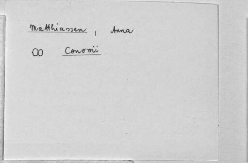 Matthiassen, Anna - Meding, Wassmuth von