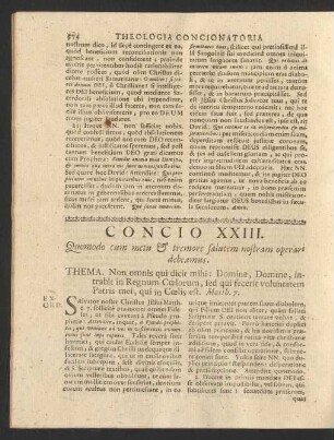 Concio XXIII.