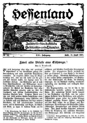 No. 16, 16. August 1907