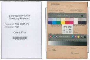 Entnazifizierung Fritz Quent , geb. 19.05.1899 (Landwirt)