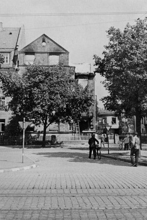 Zerstörungen Zweiter Weltkrieg - Luftangriff auf Karlsruhe am 02./03.09.1942. LS-Revier VI. Kaiserallee