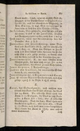 337-339, Karat - Kurze Sicht