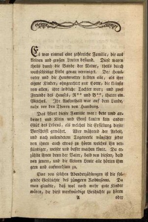Es war einmal eine zahlreiche Familie,[...]