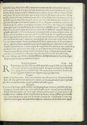 Regium genus. Cap. xix.