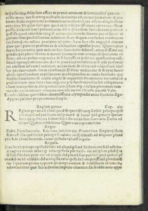 Regium genus. Cap. xix.