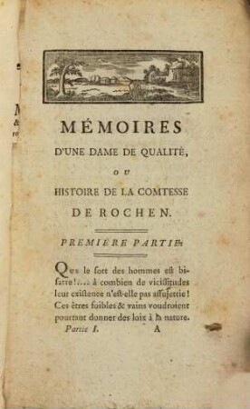 Histoire De La Comtesse De Rochen, Ou Mémoires D'Une Dame De Qualité. 1