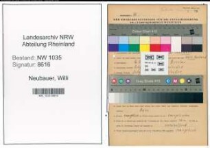 Entnazifizierung Willi Neubauer , geb. 16.02.1906 (Hauer)