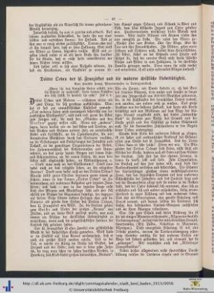 Dritter Orden des hl. Franziskus und die moderne christliche Liebestätigkeit.