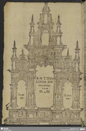 Anthologia Epigrammatum III. M. Greco-Latina