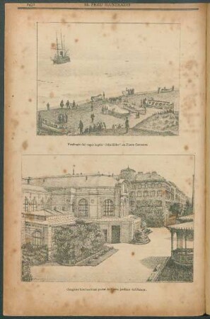 [Vista del] Congreso internacional postal de Viena; jardines del Palacio.