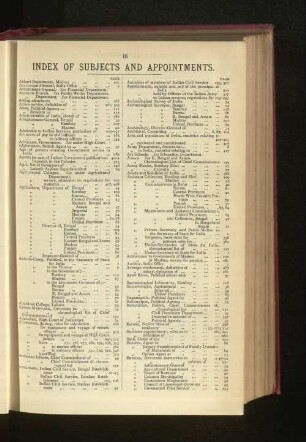 Index Of Subjects And Appointments.