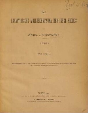 Die levantinische Molluskenfauna der Insel Rhodus, 1