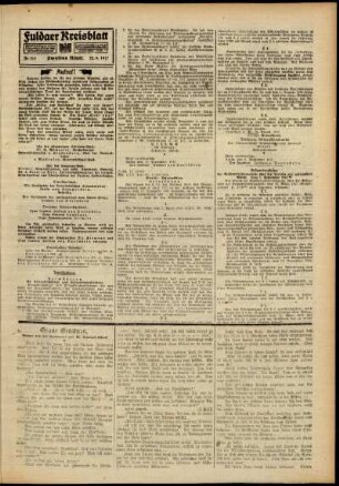 Zweite Ausgabe vom Samstag, den 22. September 1917.