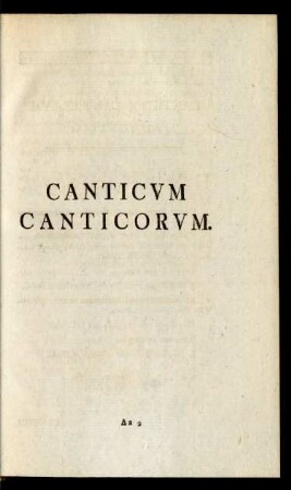 Canticum Canticorum