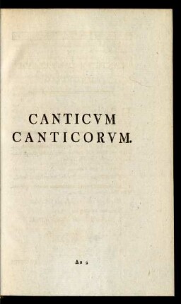 Canticum Canticorum