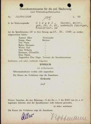 Siegel, Gustav