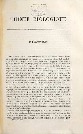 Chimie biologique
