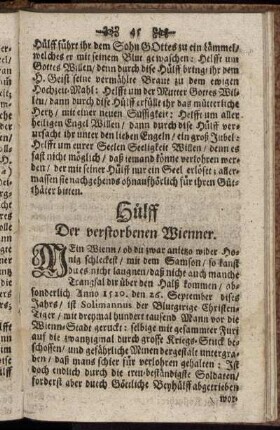 Hülff Der verstorbenen Wienner.