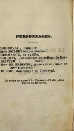 Le mariage d'argent : comédie en 5 actes