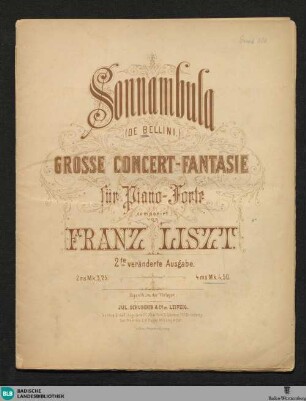 Sonnambula (de Bellini) : grosse Concert-Fantasie für Piano-Forte