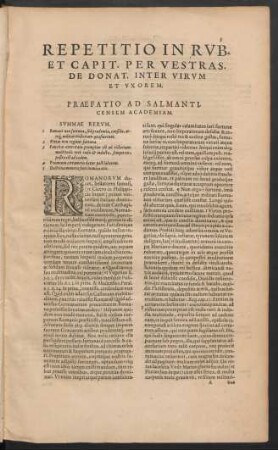 Repetitio In Rub. Et Capit. Per Vestras. De Donat. Inter Virum Et Uxorem.