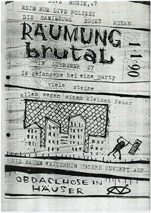 Flugschrift: Räumung brutal, 1990