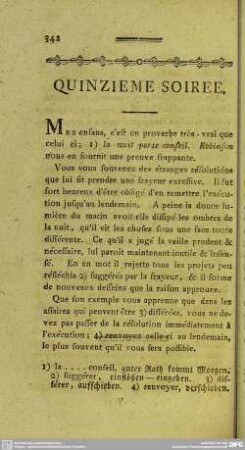 Quinzieme Soiree