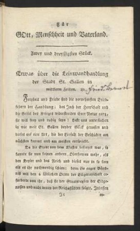 Zwey und dreyssigstes Stück