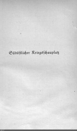Südöstlicher Kriegsschauplatz
