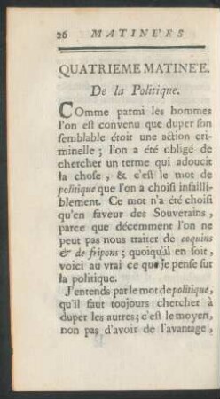 Quatrieme matinée