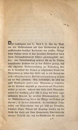 Die Agitation in Jena im April 1848